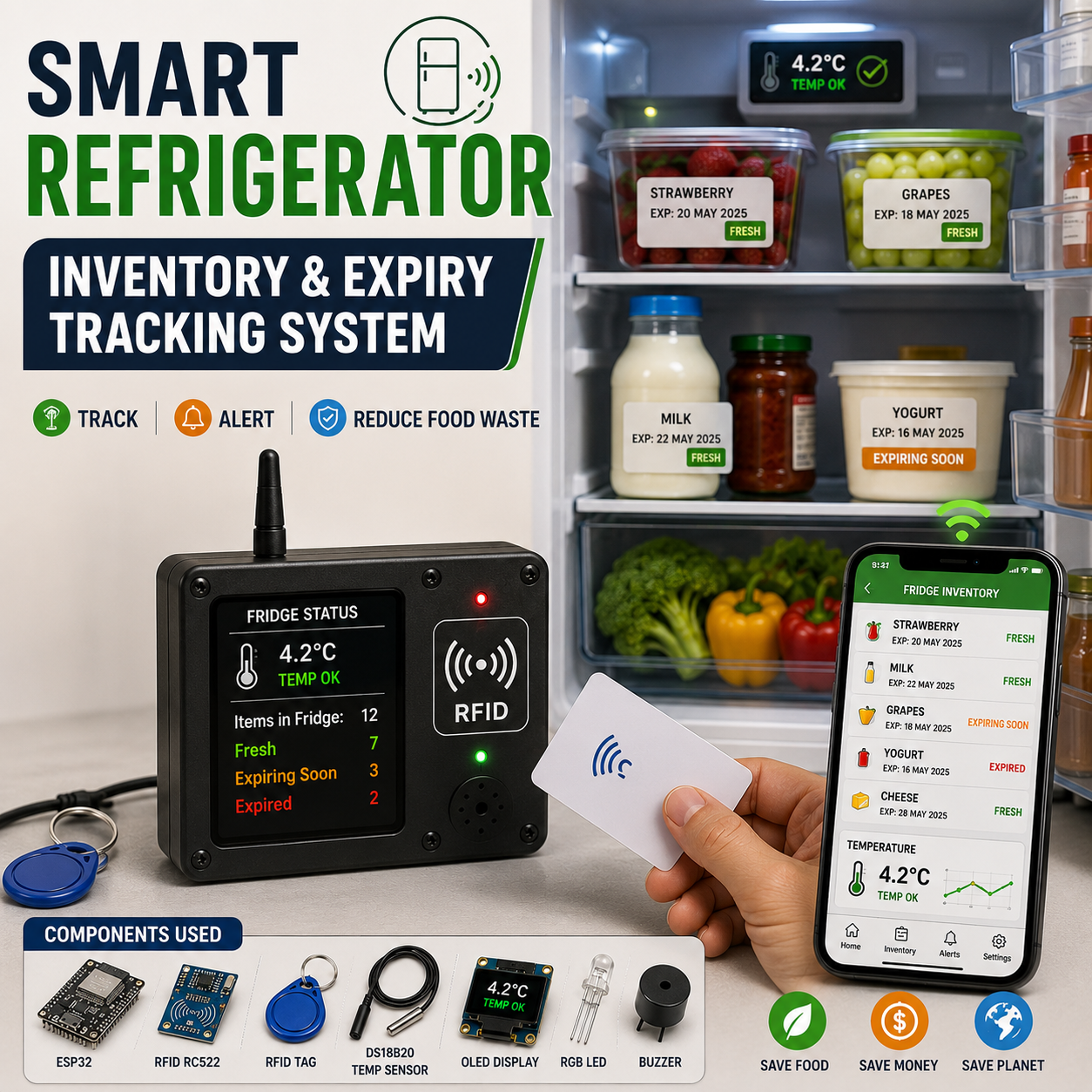 Smart Refrigerator Inventory and Expiry Tracking System