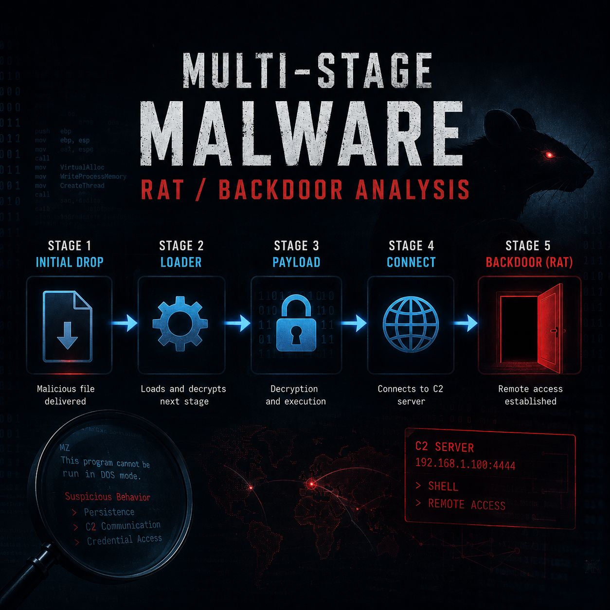 Inside a Multi-Stage PowerShell RAT: From Obfuscated VBS Downloader to WebSocket C2 Backdoor