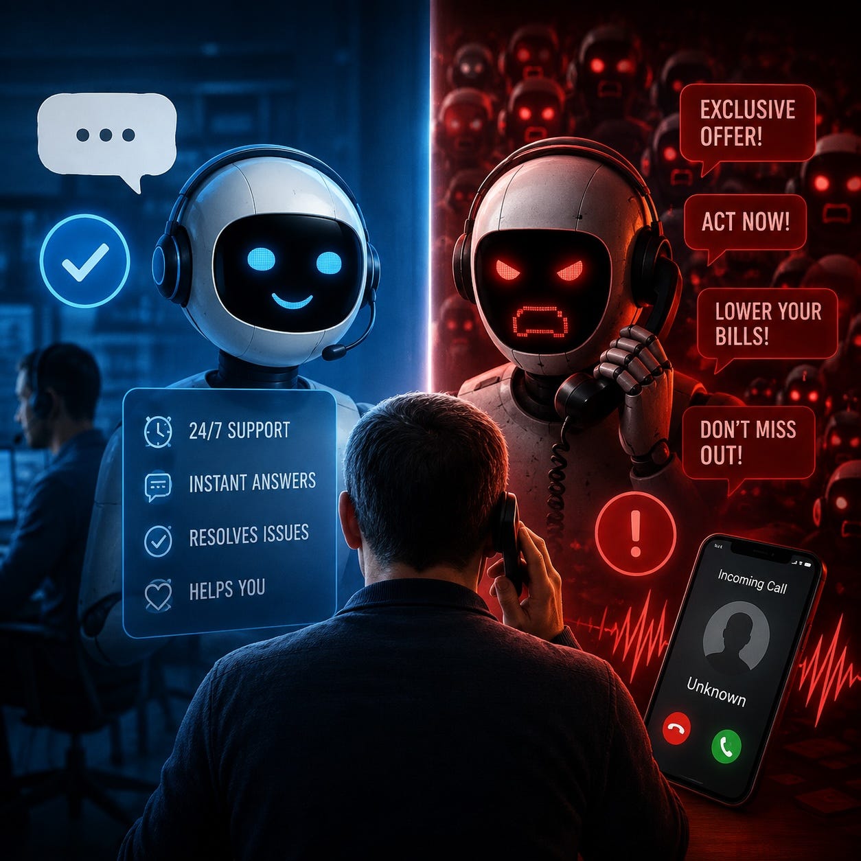 AI can make customer service better. It can also make harassment scalable.