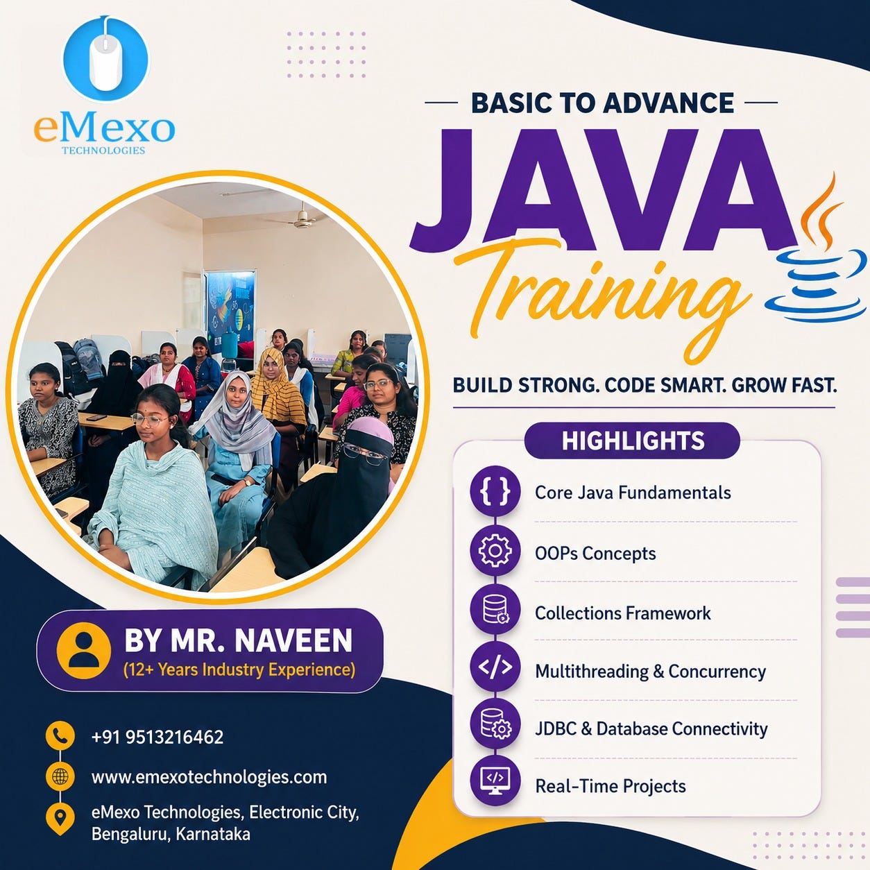 Java Course in Electronic City — Practical Java Training with Certification & Real-Time Projects