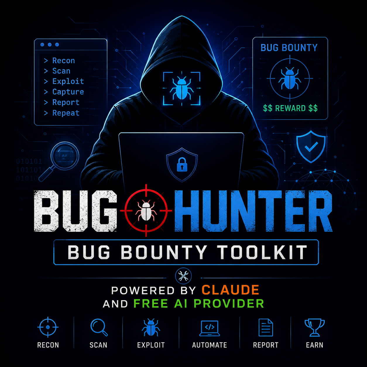 Bug Hunter Bug Bounty Toolkit Powered by Claude and Free AI Provider