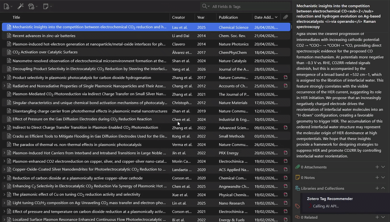 Zotero Tag Recommender: An AI Plugin for Automatically Suggesting Tags for Your Papers