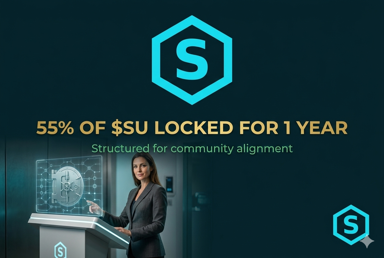WHY 55 PERCENT OF $SU LOCKED FOR ONE YEAR MATTERS FOR THE COMMUNITY