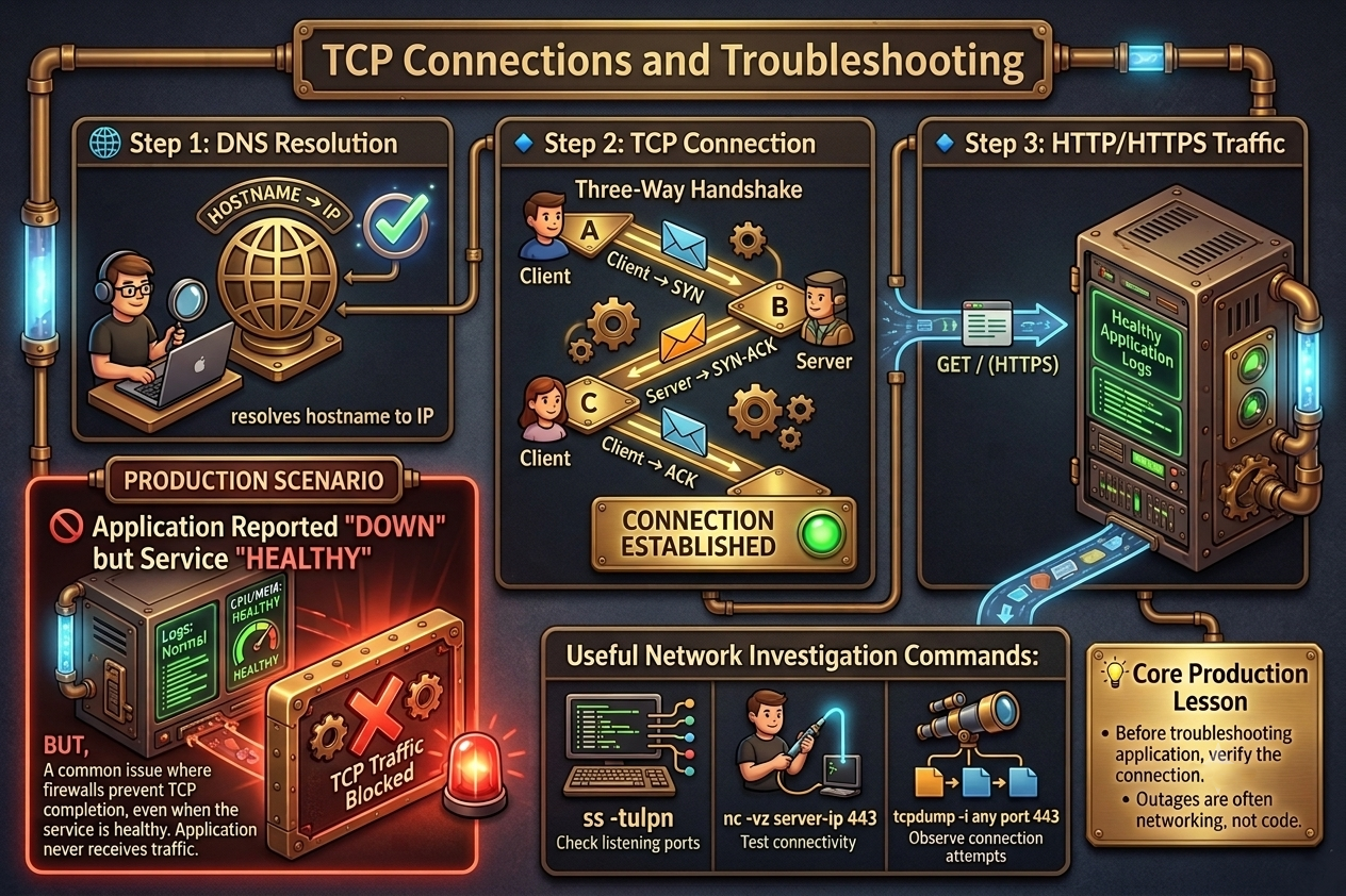 Understanding TCP Connections: What Happens Before Your Application Receives a Request