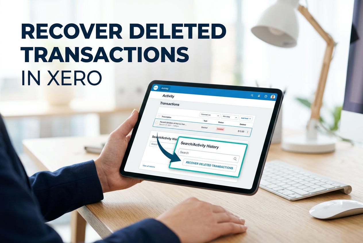 How to Recover Deleted Transactions in Xero
