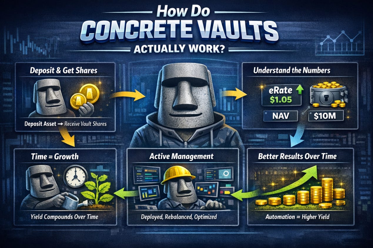 Why do concrete vaults actually stay intact?