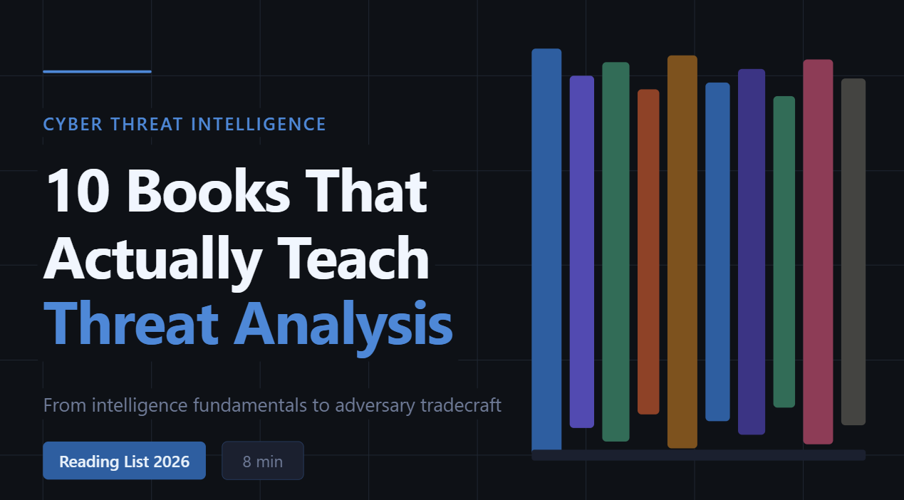 10 Books That Actually Teach You to Think Like a Threat Analyst
