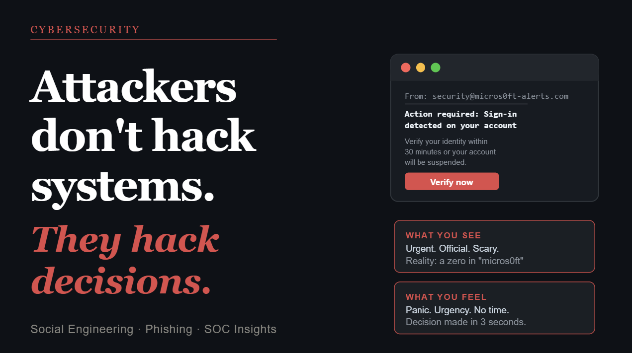 Attackers don’t hack systems — they hack decisions
