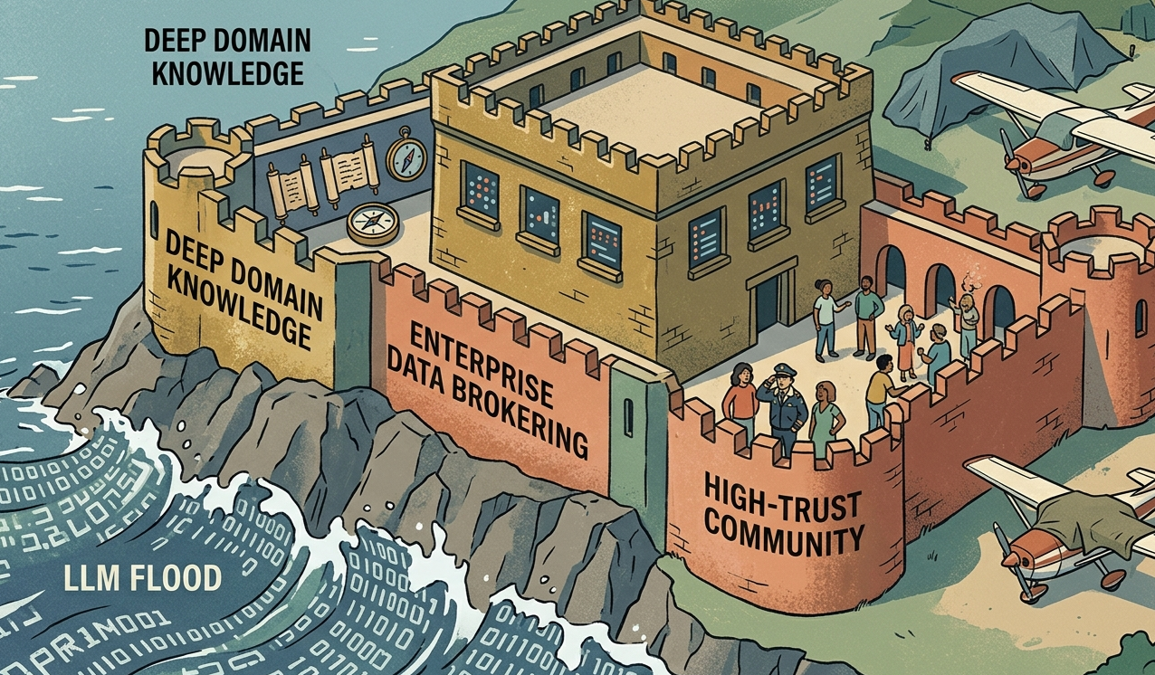 3 Business Moats that LLMs Can’t Touch