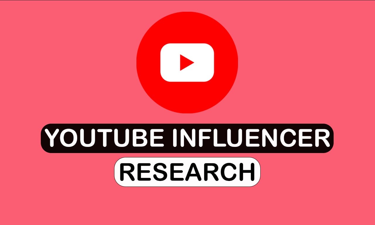 I will do youtube influencer research and provide email list for influencer marketing