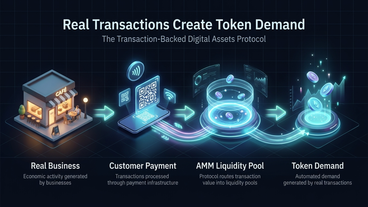 Real Transactions Drive Token Demand