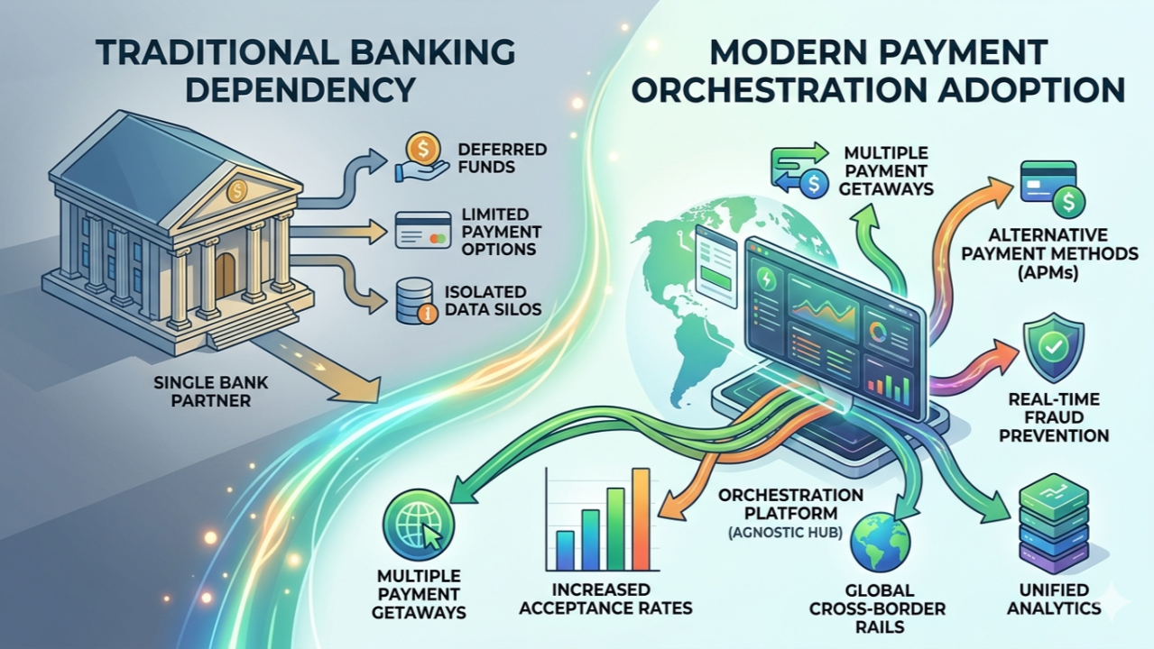 The Shift from Banking Dependency to Payment Orchestration: What Modern Merchants Are Adopting