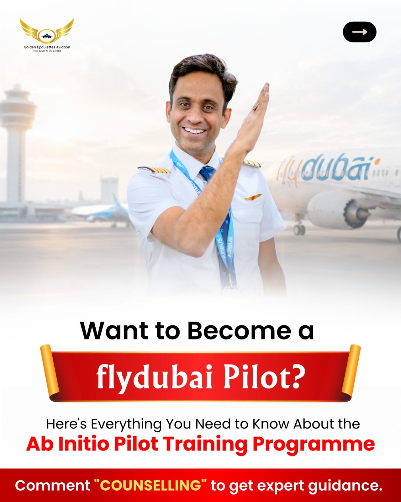 Dreaming of wearing the flydubai pilot uniform-