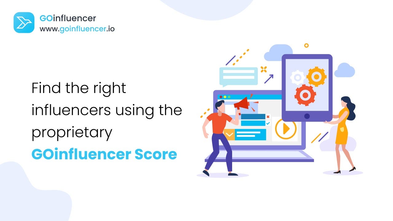 Finding the right influencers using the proprietary GOinfluencer Score