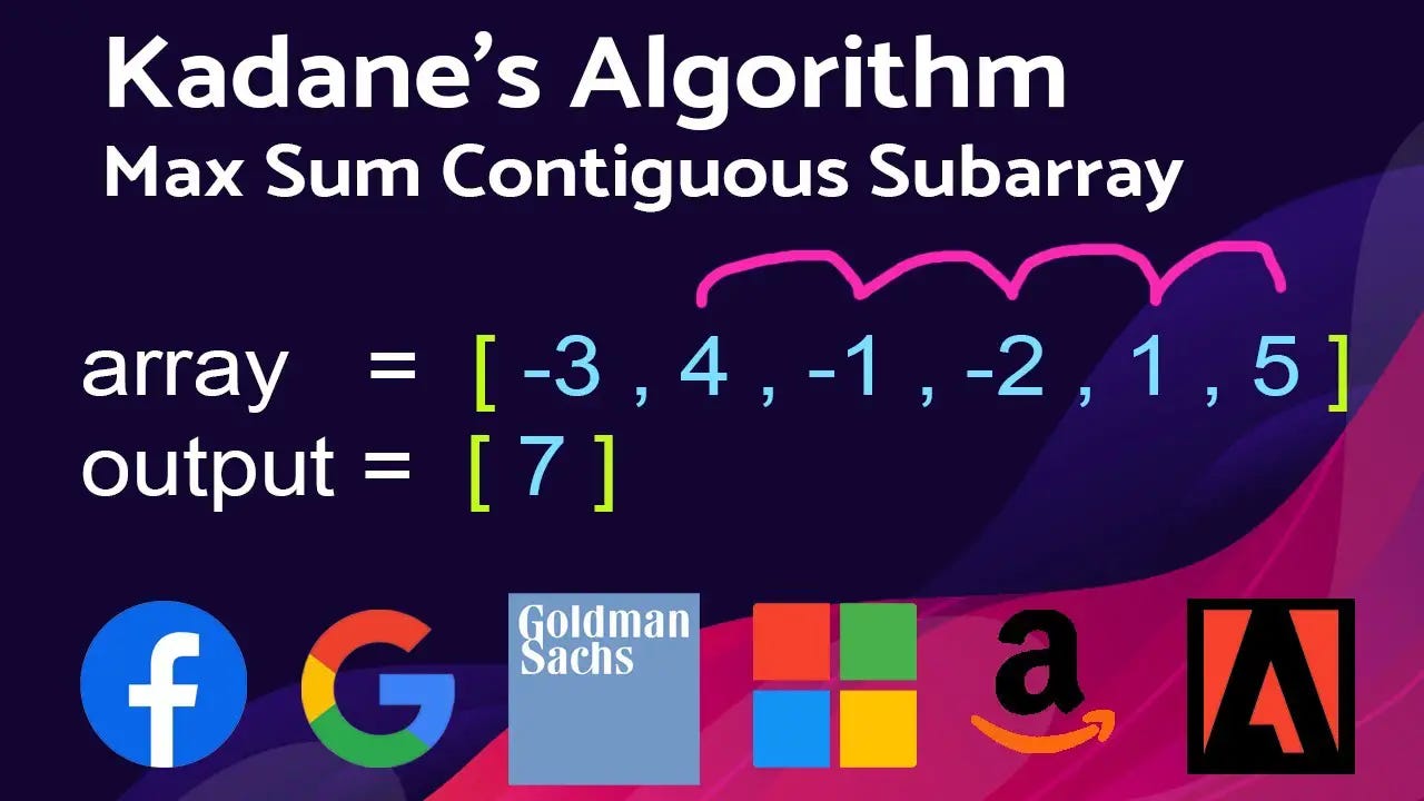 Kadane’s Algorithm — The Efficient Way to Find Maximum Subarray Sum