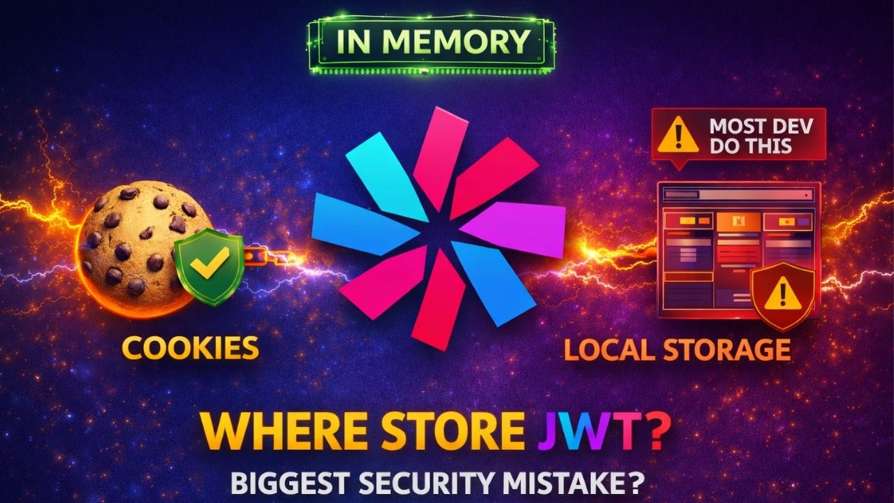 Where Should You Store JWT? Cookies vs localStorage vs Memory — Frontend Master