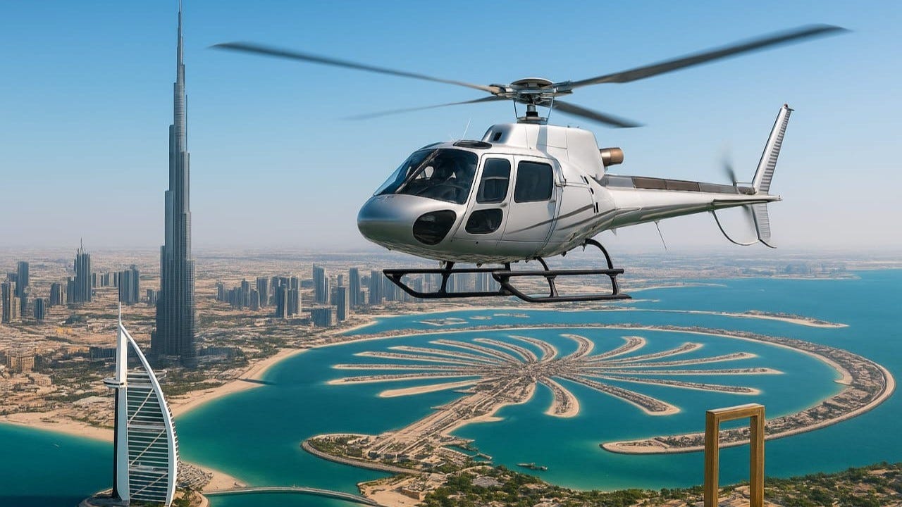 Experiencing a Helicopter Ride in the UAE.