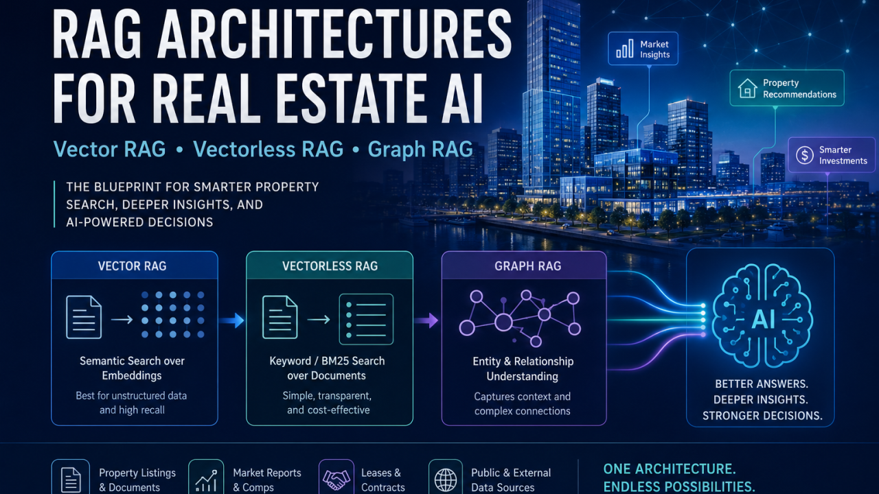 Rethinking Real Estate AI: Vector, Vector-less, or Graph RAG?