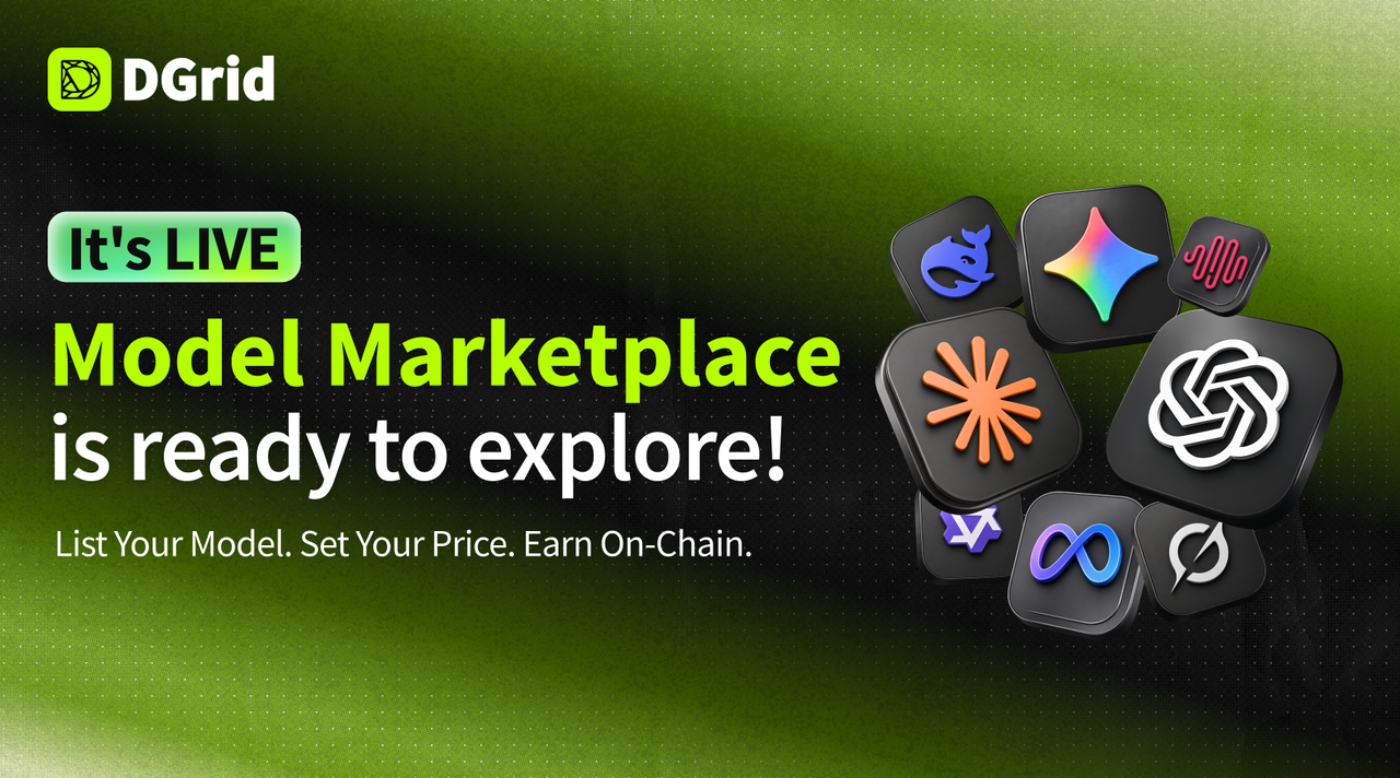 Introducing DGrid Model Marketplace: List Your Model. Set Your Price. Earn On-Chain.