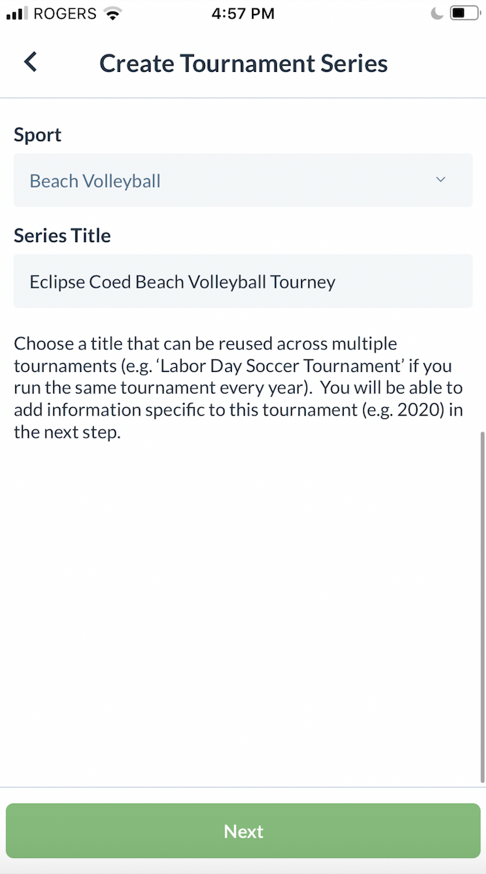 Create A Tournament Part 1: Set Up Your Tournament (app Guide) | OpenSports