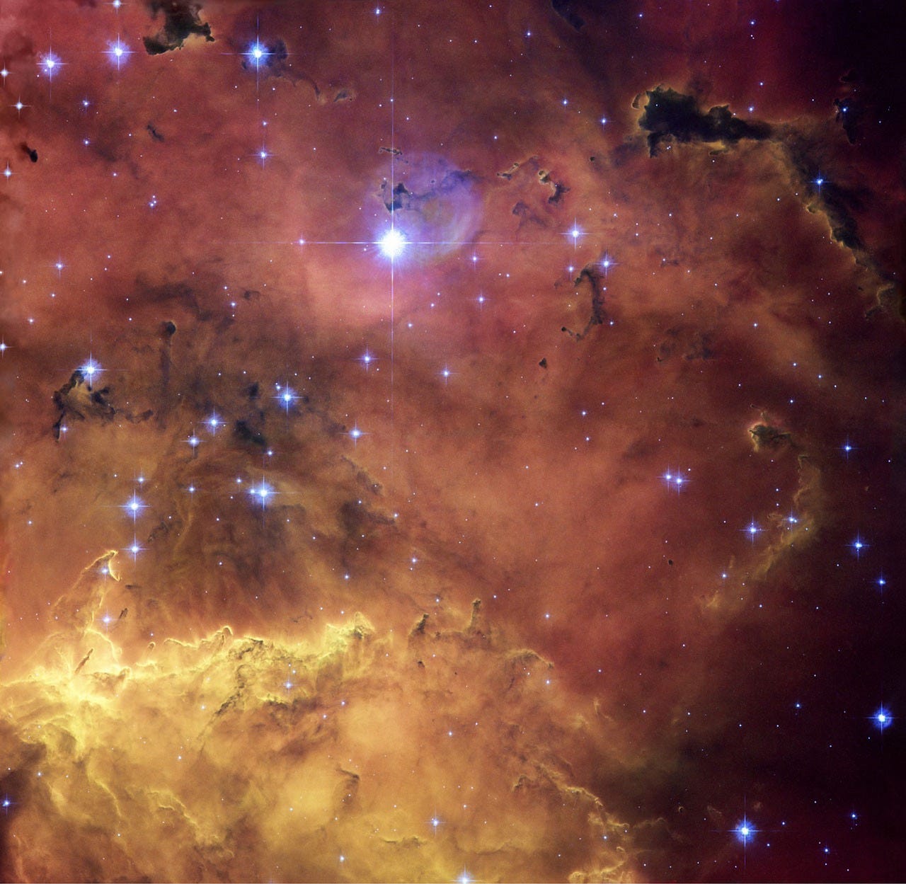 A cosmic cauldron brewing new stars. ????