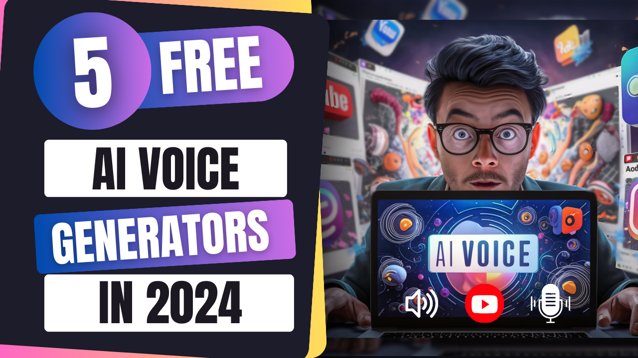 Top 5 FREE AI Voice Generators For 2024 | Text-to-Speech Converter Tools For YouTube Voice Over!