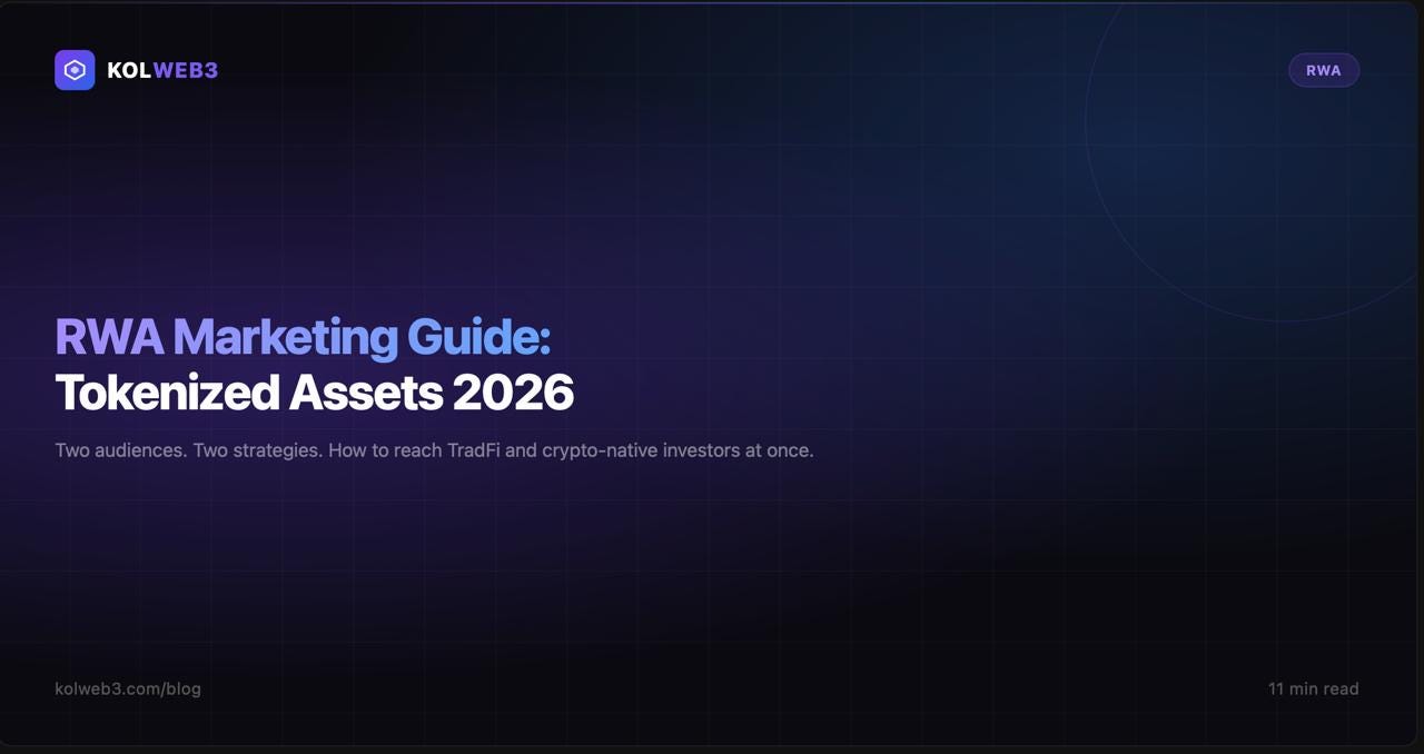 RWA Marketing in 2026: How to Promote a Tokenized Asset Project When the Market Is Exploding