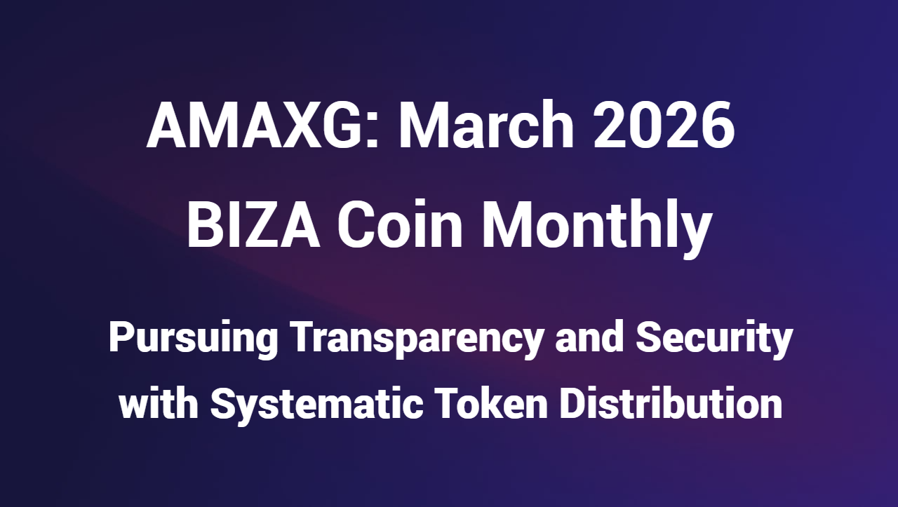 AMAXG: BIZA Coin Monthly Distribution for March 2026