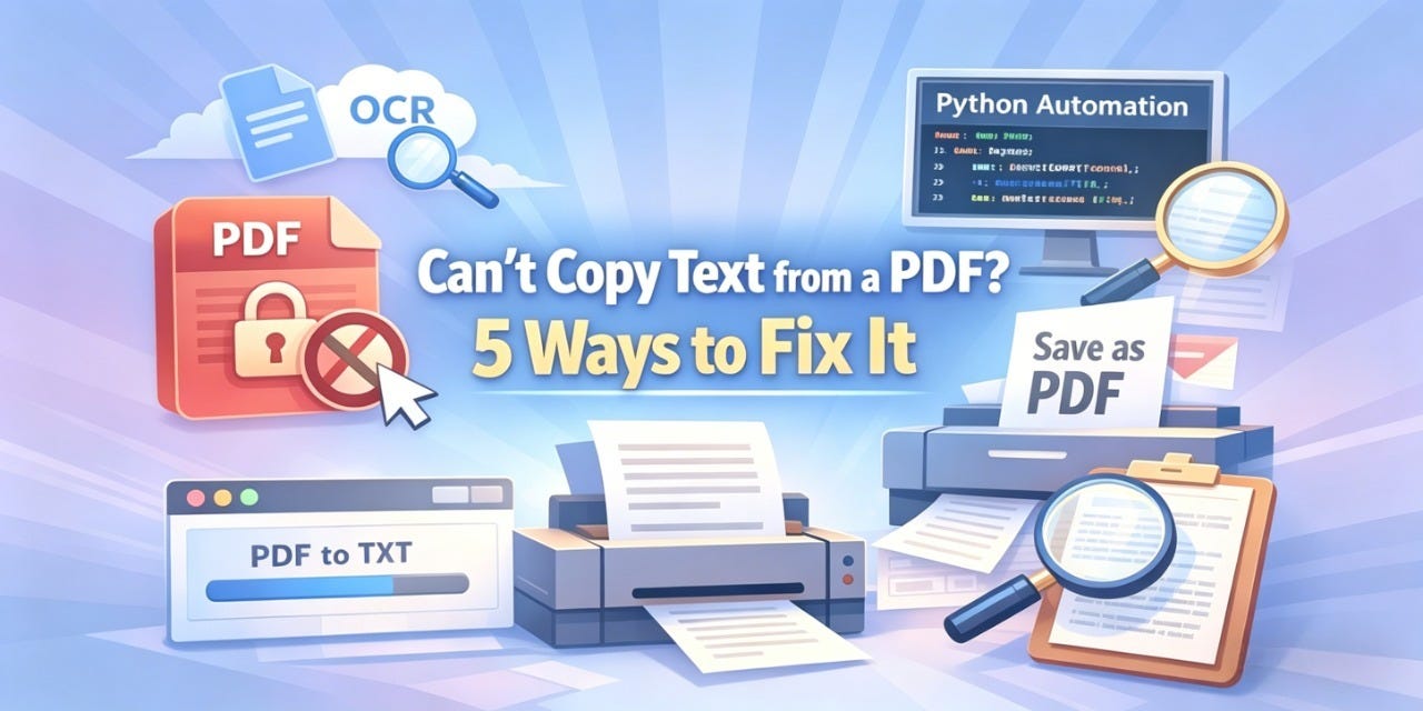 Can’t Copy Text from a PDF? Here Are 5 Practical Ways to Fix It