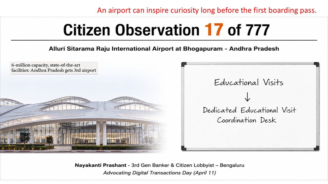 Citizen Observation 17 of 777 | ASR Bhogapuram Airport | One Airport. Citizen Observation 17 of 777 | ASR Bhogapuram Airport | One Airport.