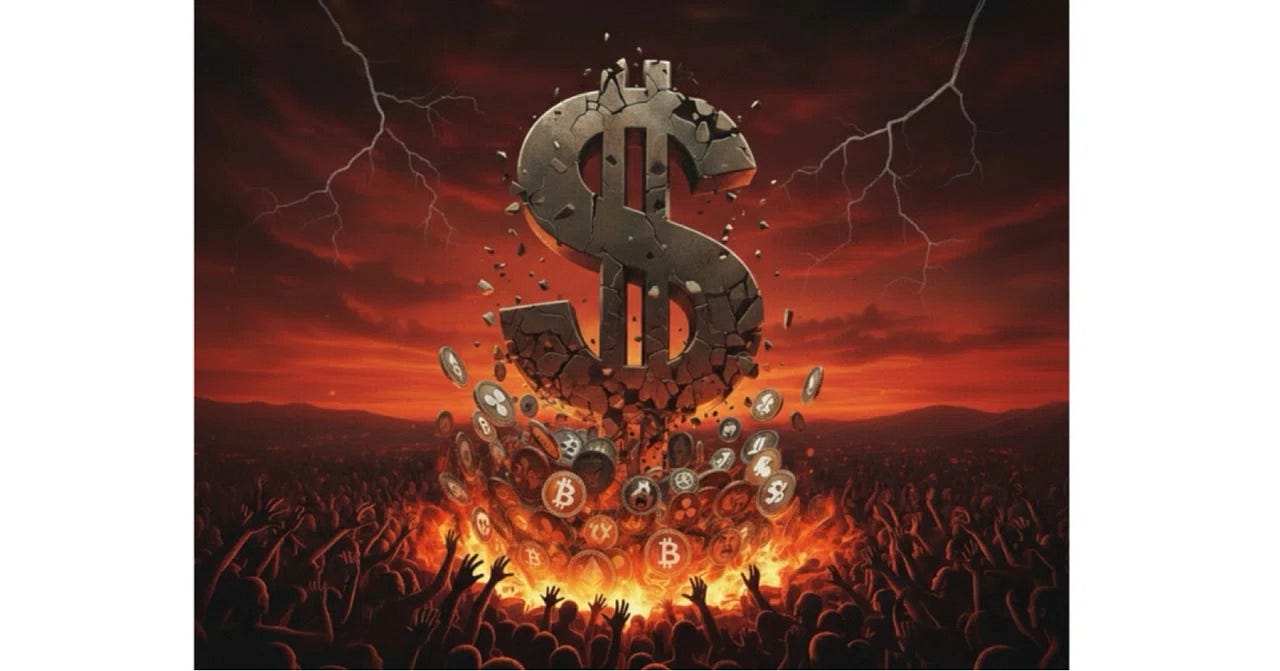 Episode 750：Cryptocurrencies being engulfed by the dollar: The night before the great crash of the…