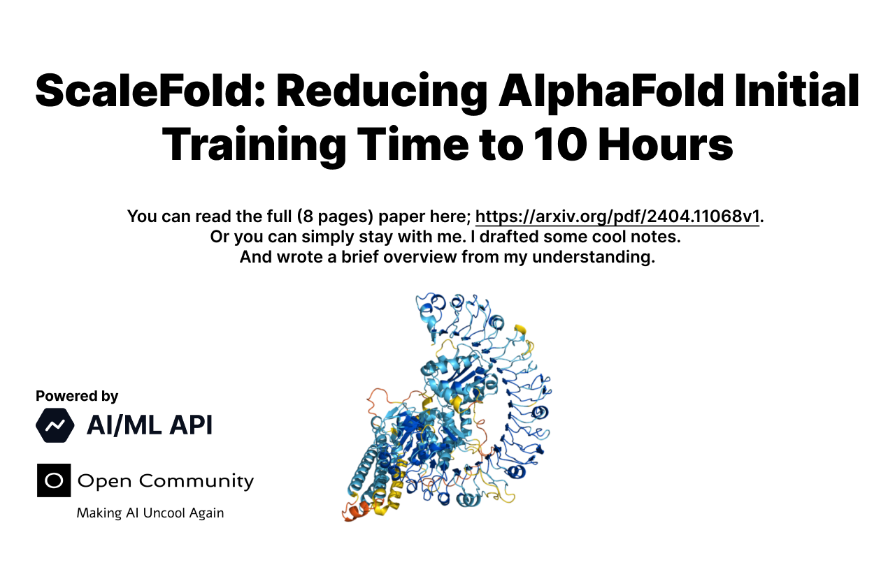 ScaleFold: Reducing AlphaFold Initial Training Time to 10 Hours