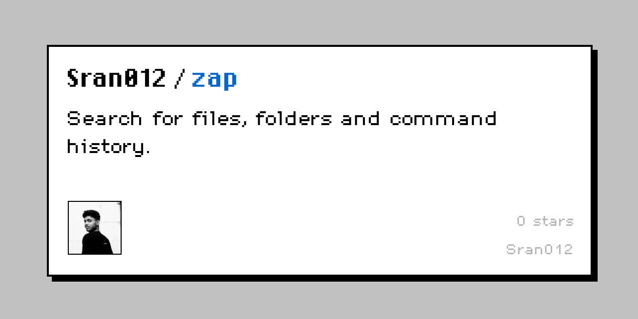 Building CLI tool (v1 of zap-search)