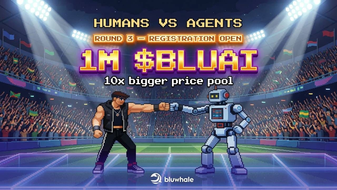  1M $BLUAI Trading Challenge — Humans ⚔️ Agents Round 3