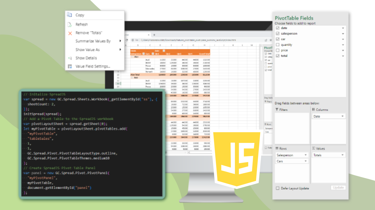Developers Guide to Creating a JavaScript Pivot Table Component