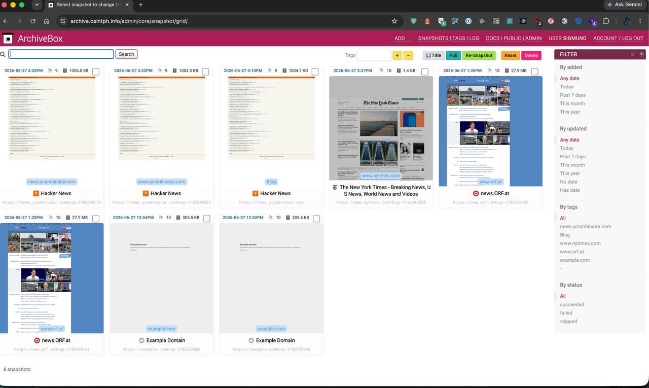 Build Your Own Wayback: Self-Hosting ArchiveBox for OSINT Evidence — Why and how