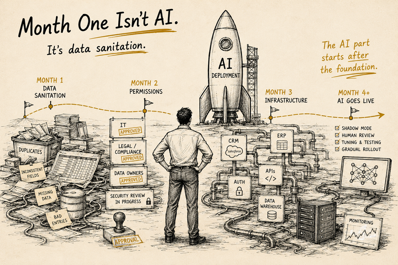 Month One Isn’t AI. It’s Data Sanitation.