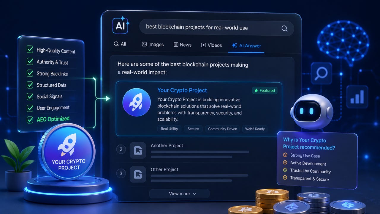 How to Get Your Crypto Project Featured in AI Search Results with AEO?