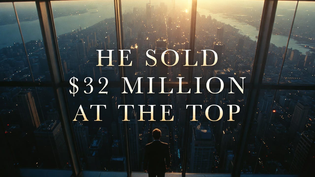 CEO Who Sold $32 Million at the Top and Crashed His Own Stock