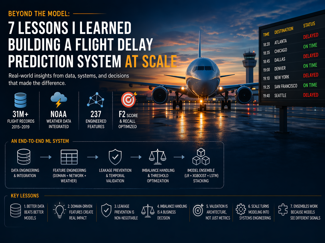 What Building a Flight Delay Prediction System Taught Me About Real-World Data Science