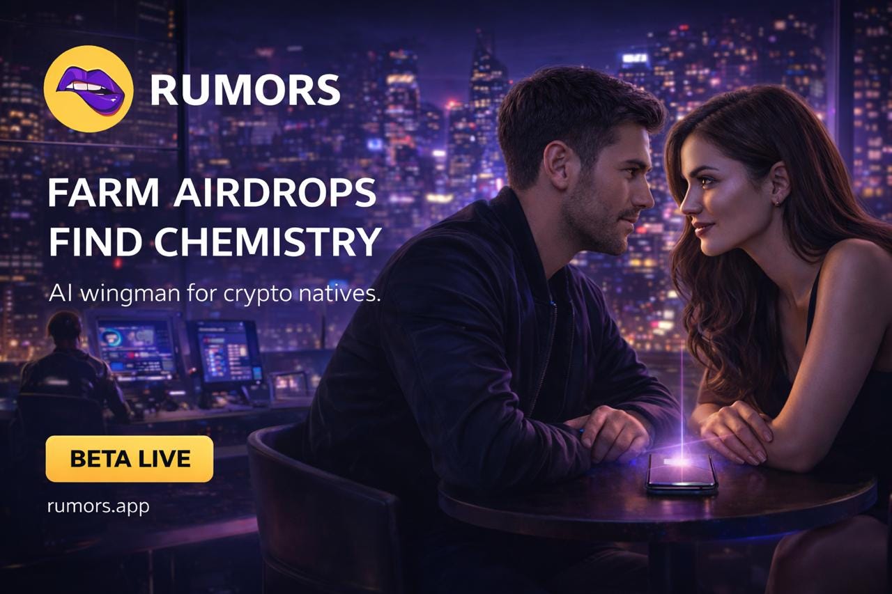 Stop farming airdrops and start finding real chemistry. Welcome to the Rumors Beta.
