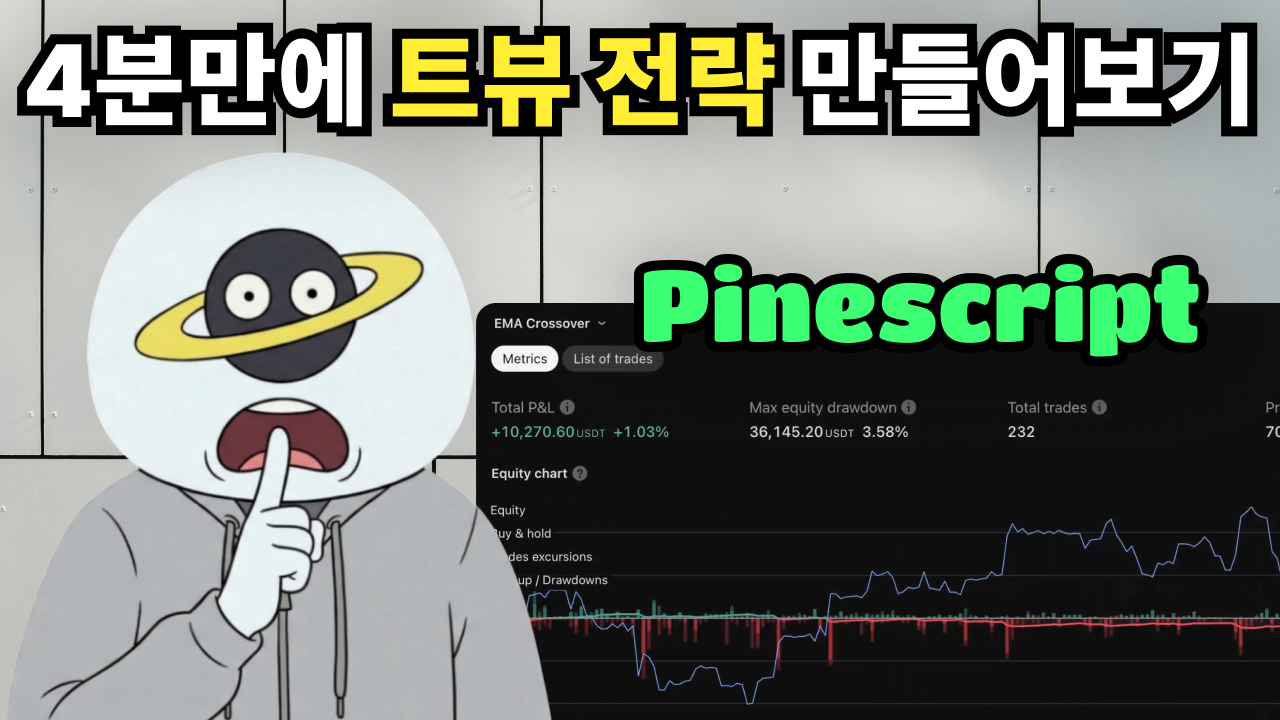 TradingView Pinescript로 EMA Crossover 전략 만들기