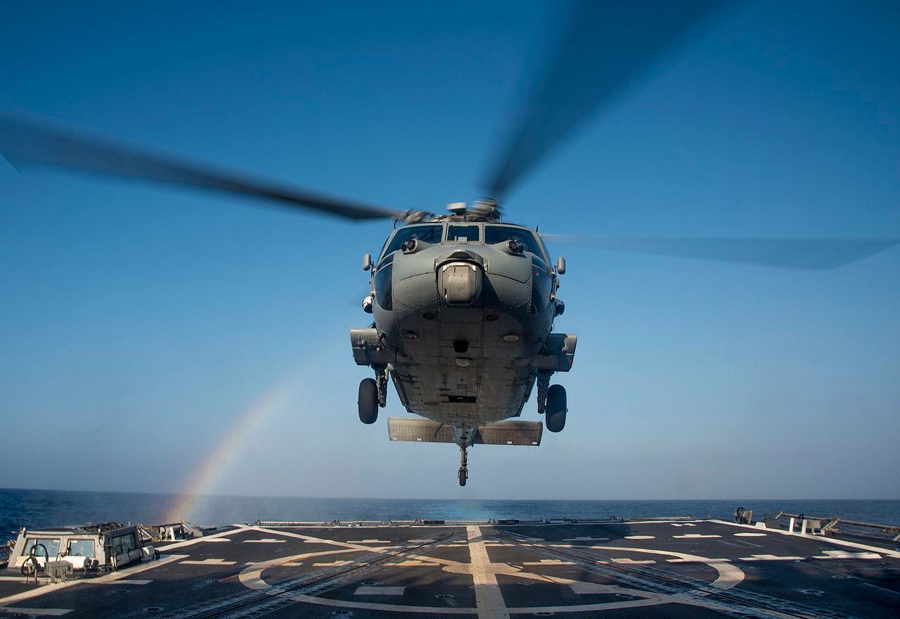 US Navy helicopter fighter jet crash during routine ops in the South C