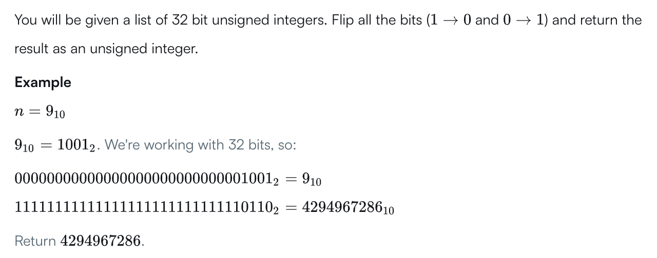 Coding Interview Prep: HackerRank’s Flipping Bits Solution in JavaScript