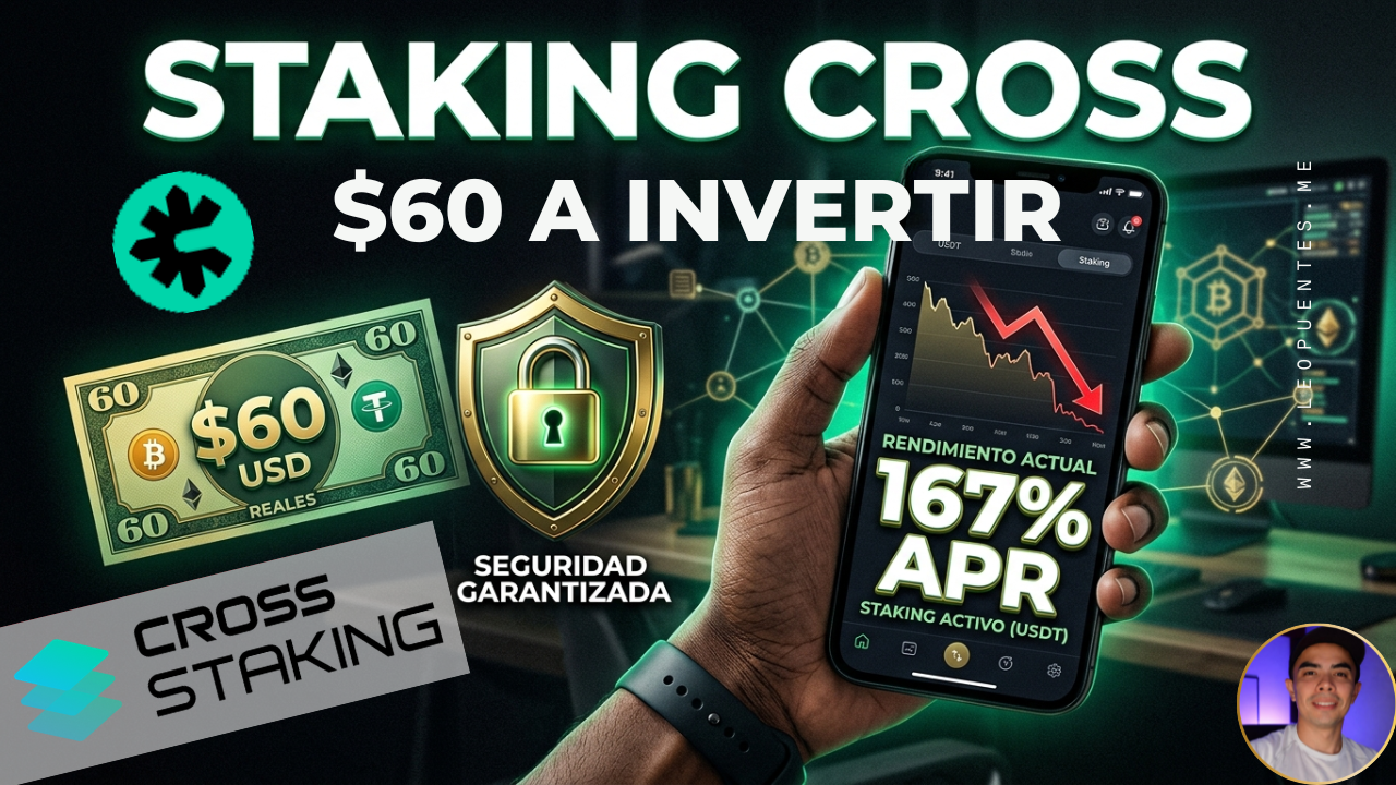 Staking en Cross Network: invertí 60 USD (paso a paso, APR variable y primeras advertencias)
