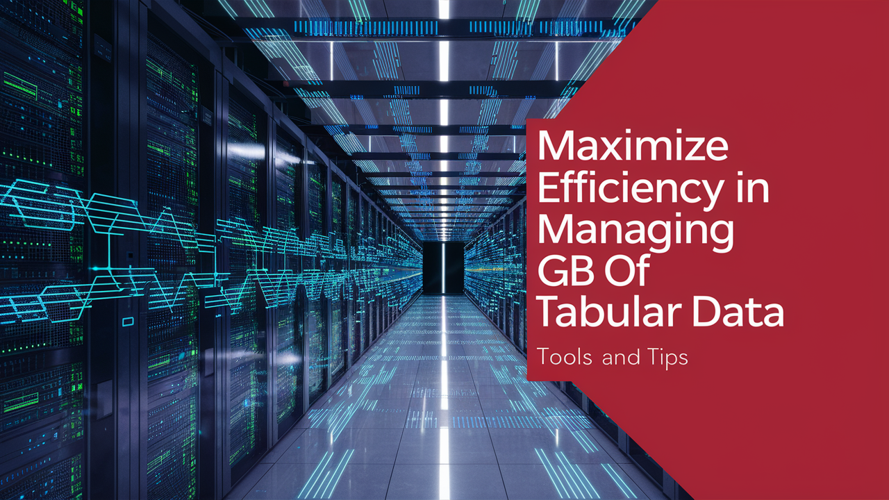 Maximize Efficiency in Managing GB of Tabular Data: Tools & Tips