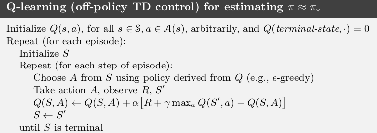 Source: Introduction to Reinforcement learning by Sutton and Barto — Chapter 6