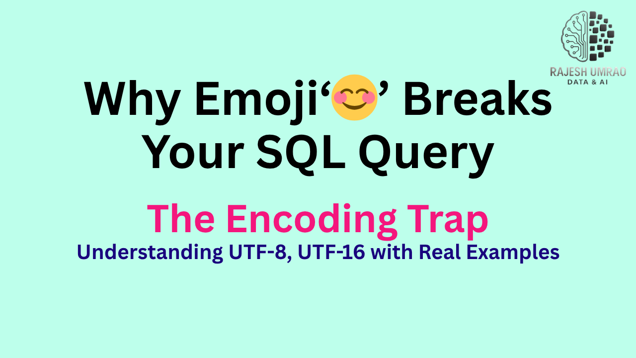 “Why Emoji‘’ Breaks Your SQL Query: Understanding Encoding, UTF-8 vs UTF-16