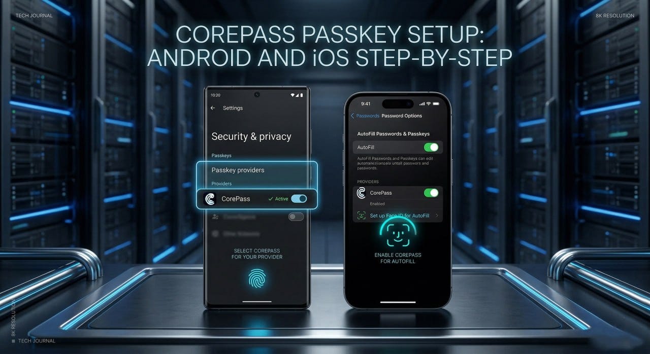 CorePass als Passkey einrichten — Die komplette Anleitung für iOS & Android
