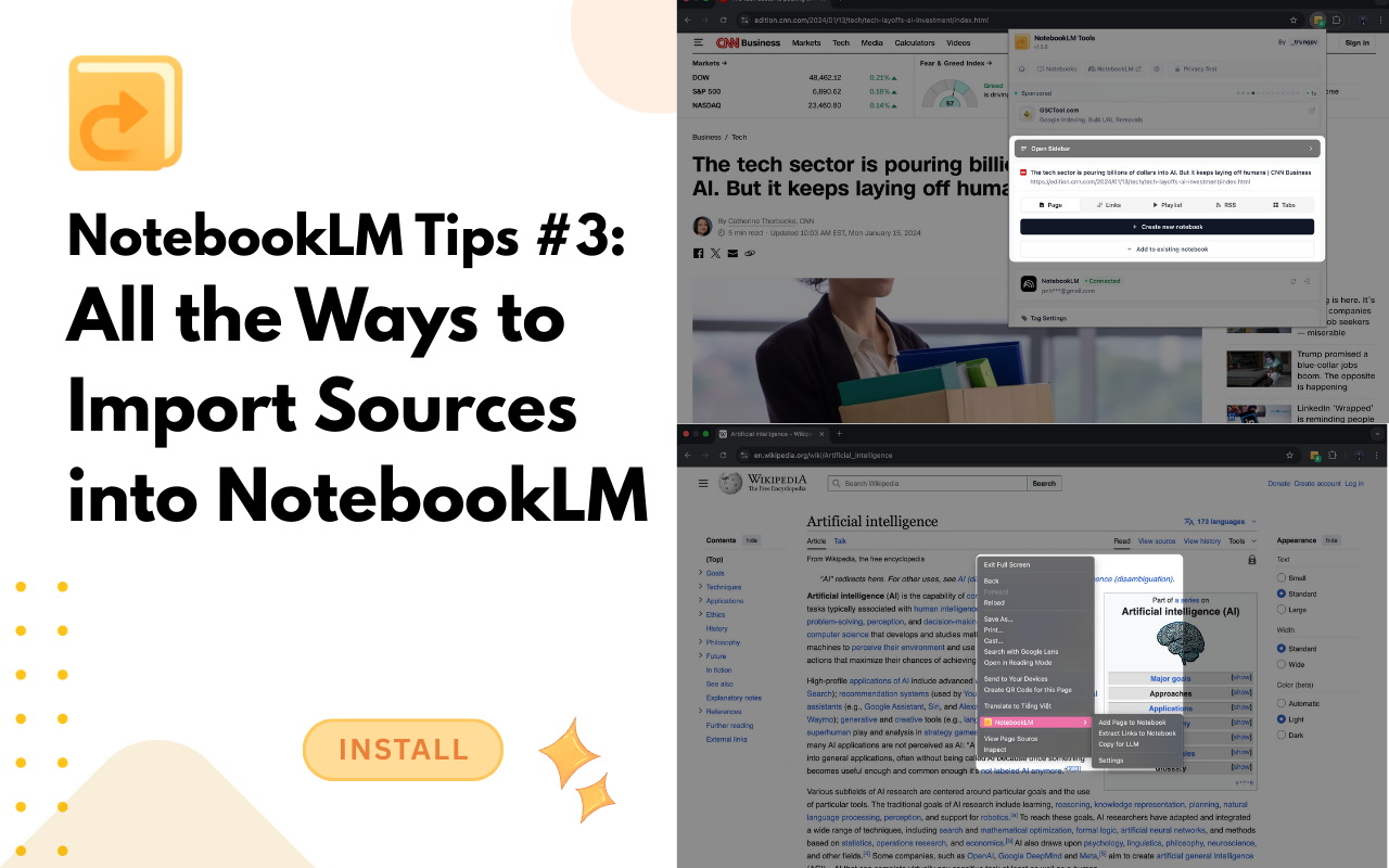 NotebookLM Tips #3: All the Ways to Import Sources into NotebookLM